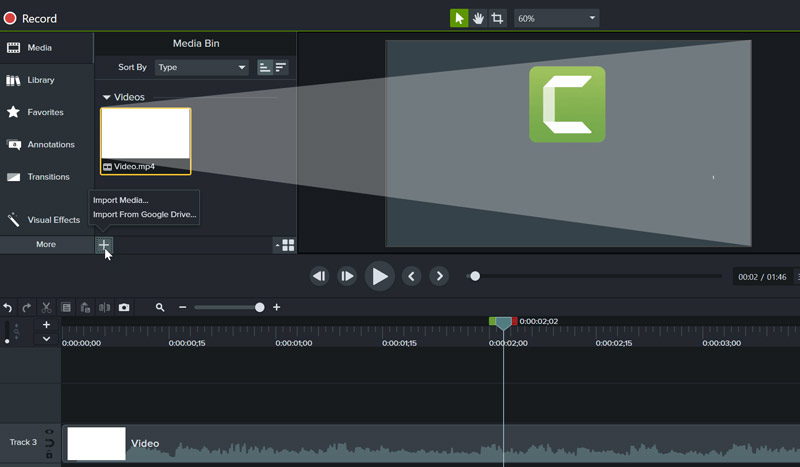 Camtasia ウェブカメラ録画ソフト