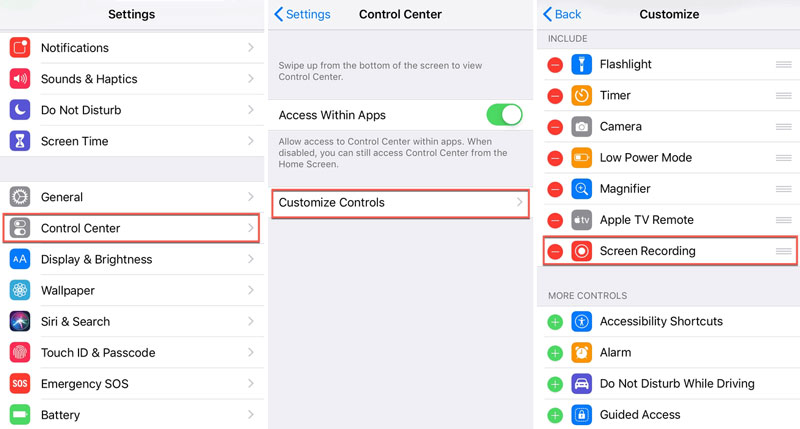 iPadの画面収録を有効にする