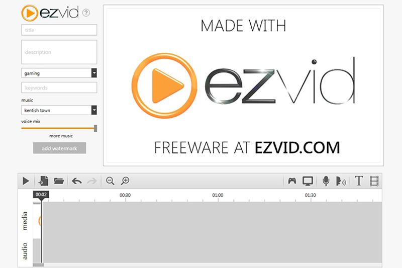 Ezvid HD画面録画ソフト