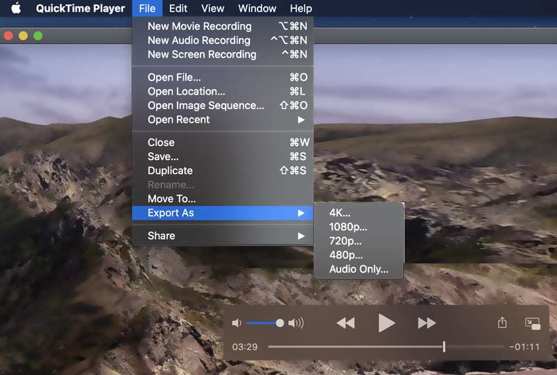 QuickTime で M4V ファイルを結合