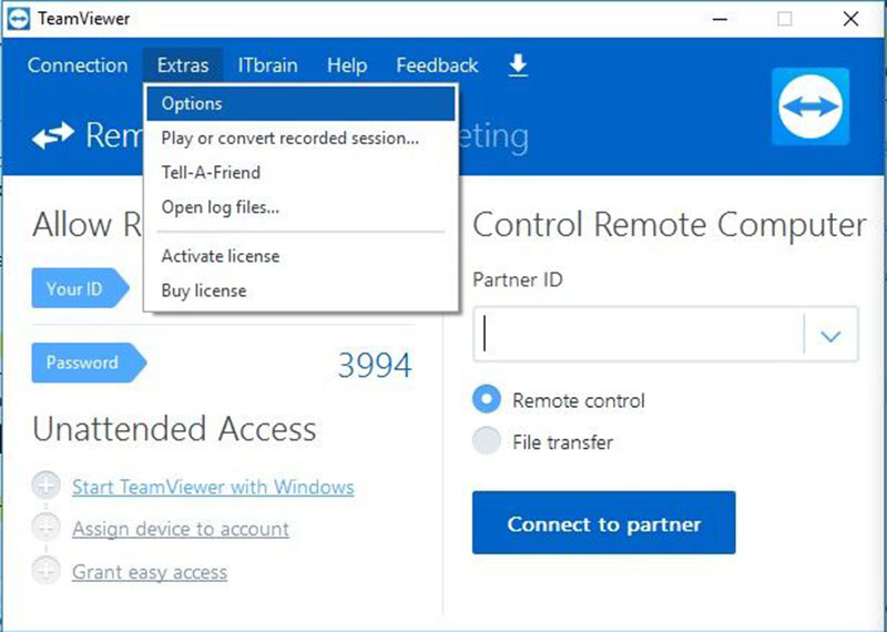 TeamViewer オプション