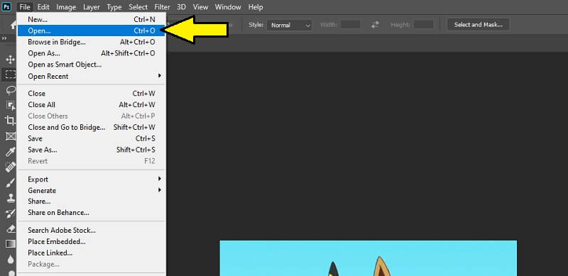 Photoshop で GIF をインポート