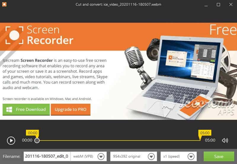 録画のプレビュー