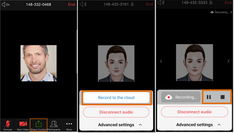 iOSでミーティングを録画