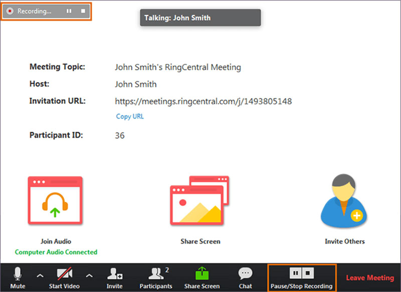 ミーティングを録画