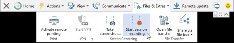 セッションを録画