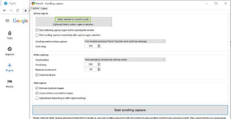 キャプチャを開始