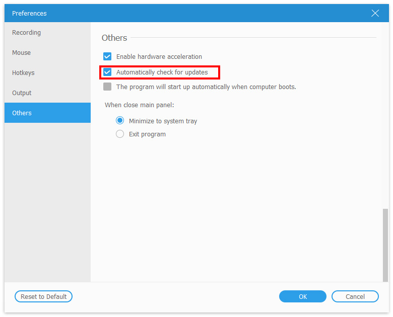 自動アップデート
