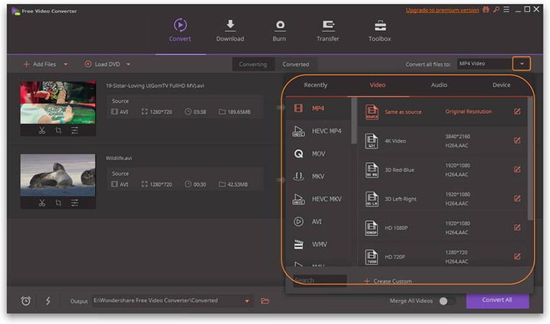 Wondershare HD Video Converter