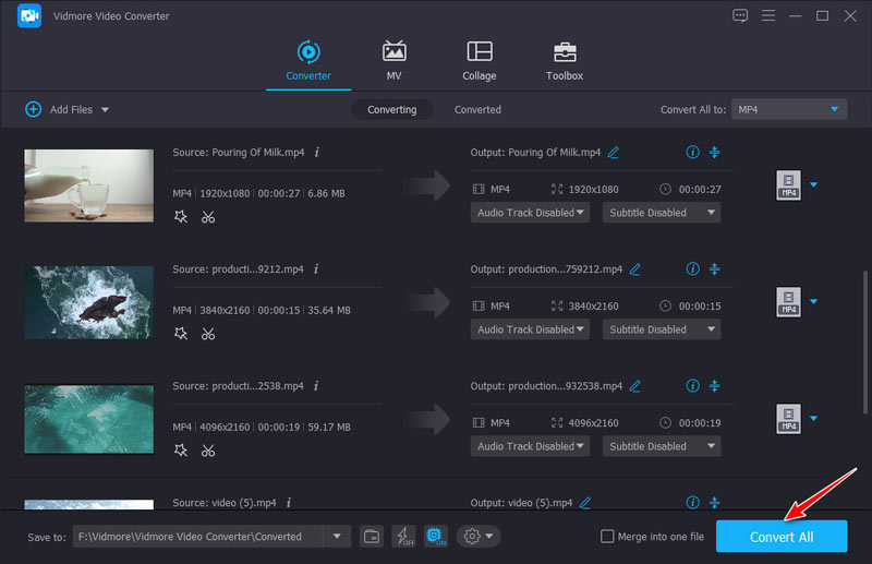 複数の動画ファイルサイズを縮小